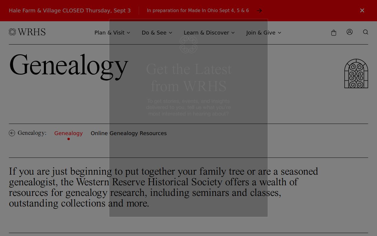 Cleveland city directory research at the WRHS genealogy database