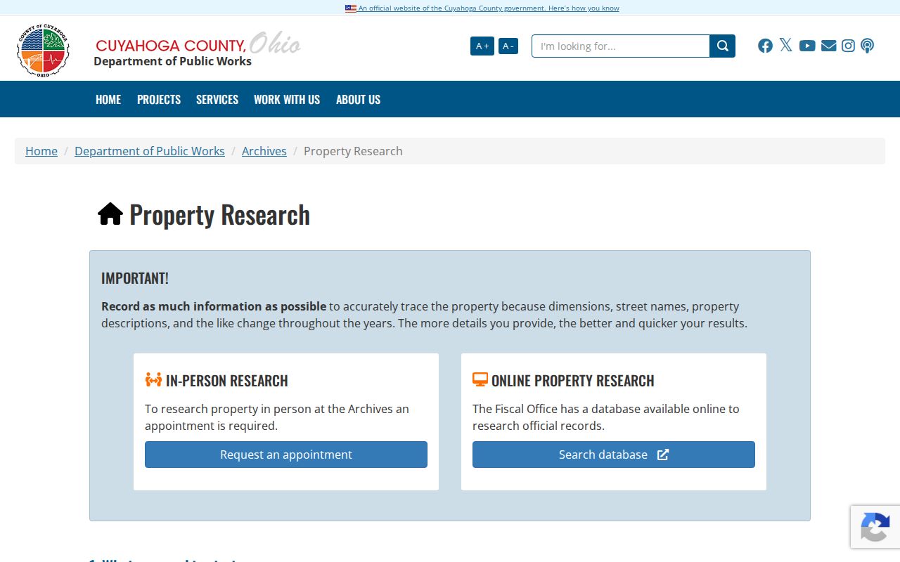 Cleveland previous residents research through the Cuyahoga County Archives property guide