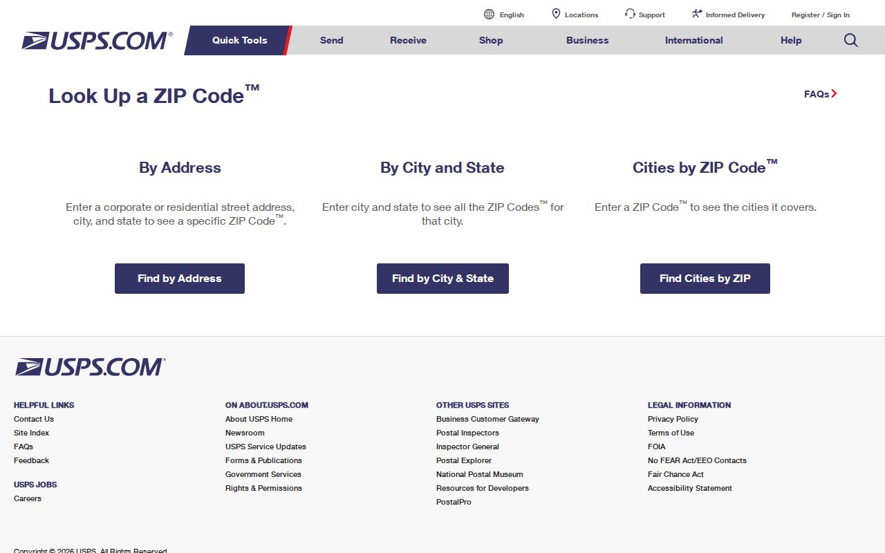 Cleveland ZIP code directory USPS ZIP Code Lookup
